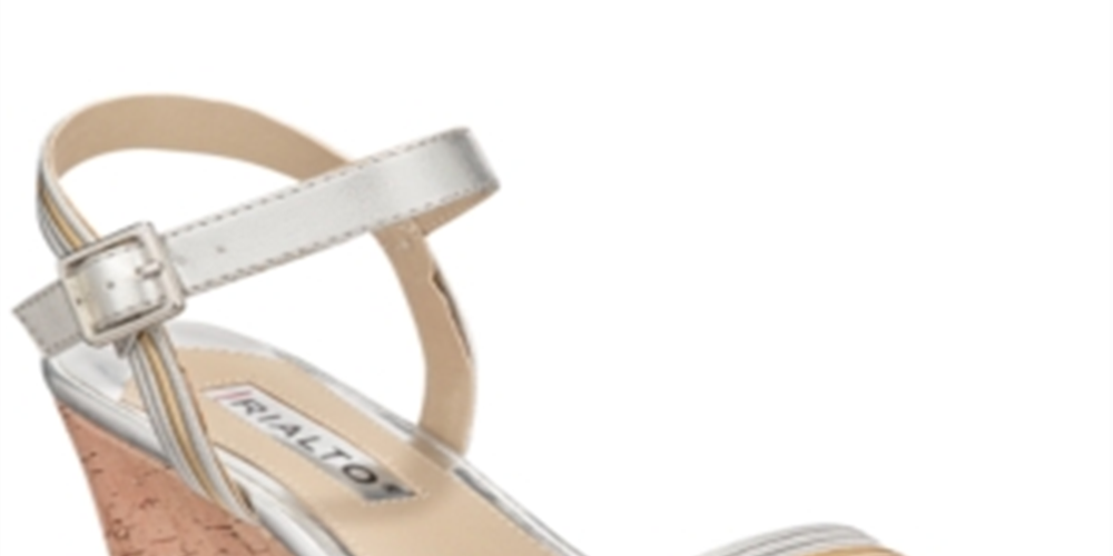 Rialto Cadis Open Toe Casual Plataforma Sapatos Femininos Prata Tamanho 9 M