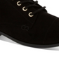 Botas femininas Charter Club com bico redondo e salto bloco, cadarço, pretas, tamanho 9,5 M