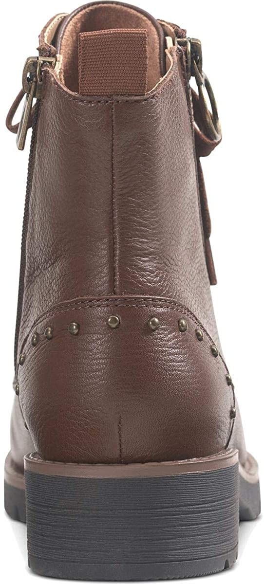 Botas de combate femininas American Rag Tatum Leather Studded, marrom, tamanho 9 M
