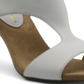 Adrienne Vittadini Venus Leather Peep Toe Bootie Feminino Branco Tamanho 7,5 M