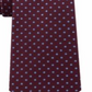 Gravata de seda masculina Tommy Hilfiger com bolinhas - Borgonha, tamanho único