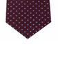 Gravata de seda masculina Tommy Hilfiger com bolinhas - Borgonha, tamanho único