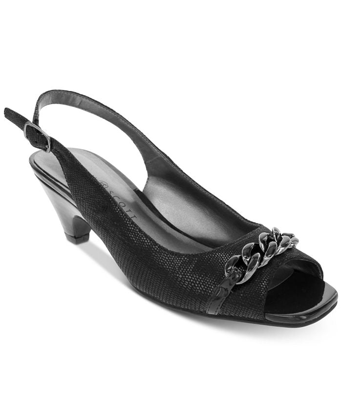 Karen Scott Amber Slingbacks Feminino Preto Tamanho 5 M