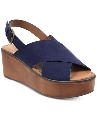 Indigo Rd. Sapatos de salto alto Fayina femininos, camurça sintética, azul verão, tamanho 7,5 M
