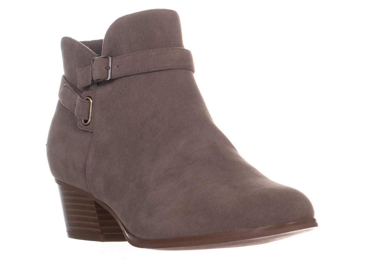 Botas femininas Giani Bernini Dorii de couro com bico amendoado, tamanho 6,5 M, cinza