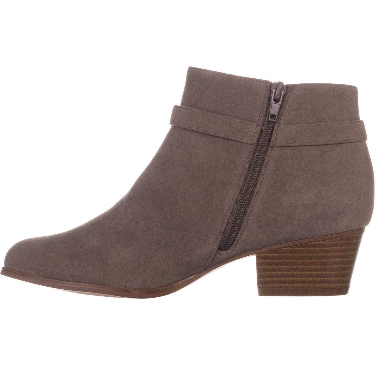Botas femininas Giani Bernini Dorii de couro com bico amendoado, tamanho 6,5 M, cinza