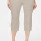 Calça Capri Petite Feminina Alfani Bege Polido Marrom Tamanho 2 P