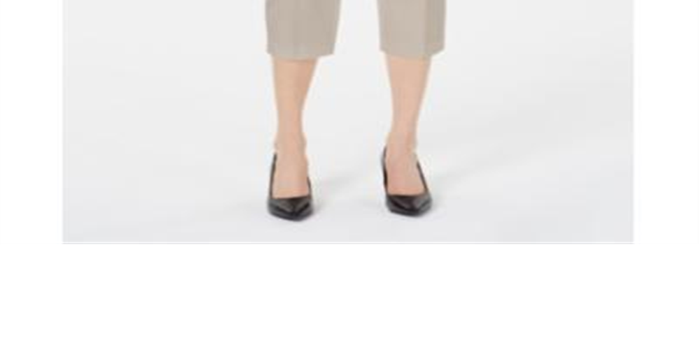 Calça Capri Petite Feminina Alfani Bege Polido Marrom Tamanho 2 P