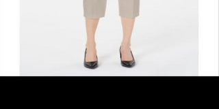 Calça Capri Petite Feminina Alfani Bege Polido Marrom Tamanho 2 P