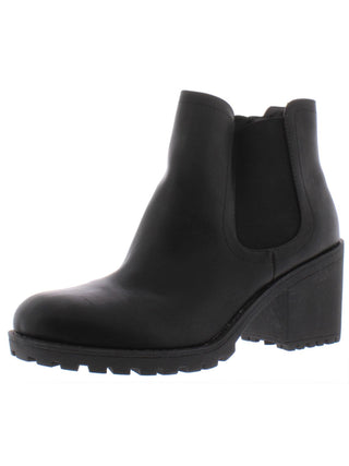 Botas femininas American Rag Morghan de couro sintético com bico redondo, pretas, tamanho 8 M