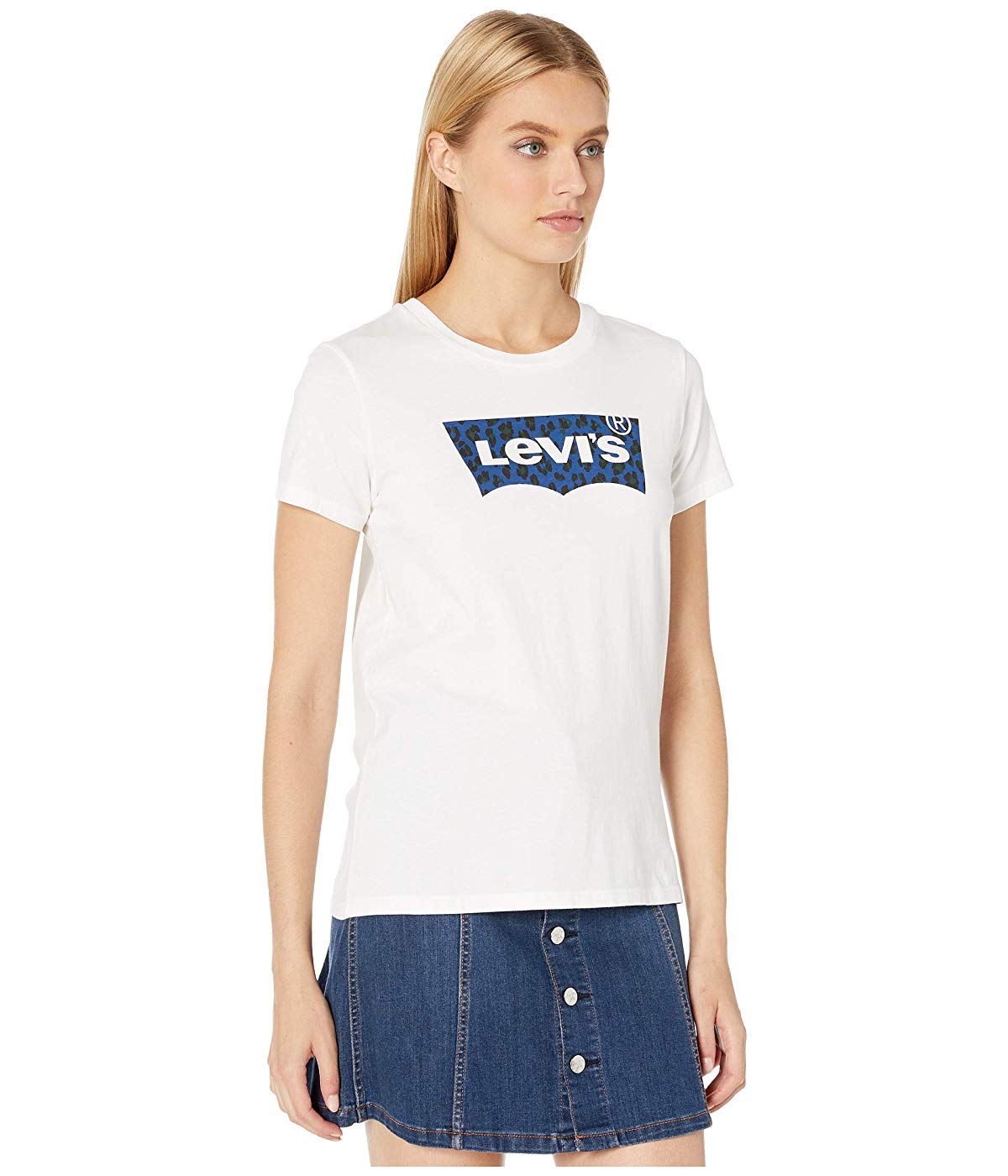 Camiseta Levi's Feminina de Algodão com Logo Gráfico, Branca, Tamanho P