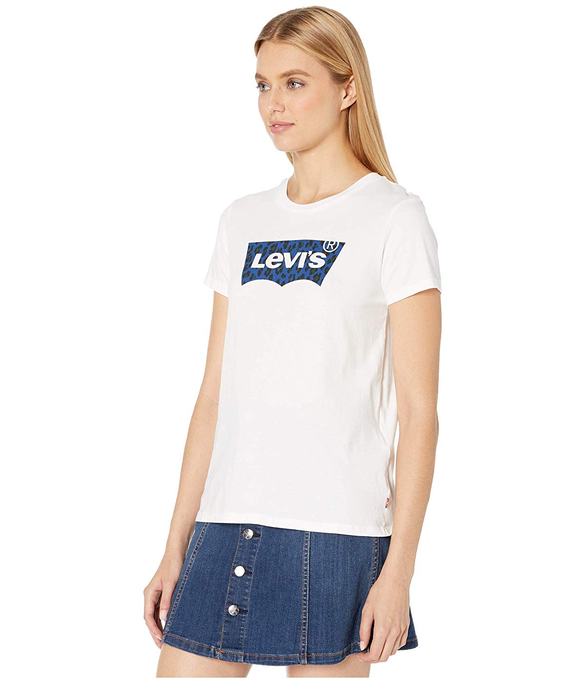 Camiseta Levi's Feminina de Algodão com Logo Gráfico, Branca, Tamanho P
