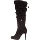 Botas femininas Thalia Sodi Brisa Wide Calf Platform até o joelho, pretas, tamanho 9W-WC