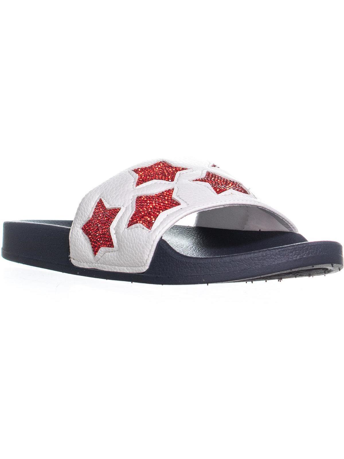 Sandálias femininas Kenneth Cole Reaction Pool Spash Stars Slide, vermelhas, tamanho 9 M