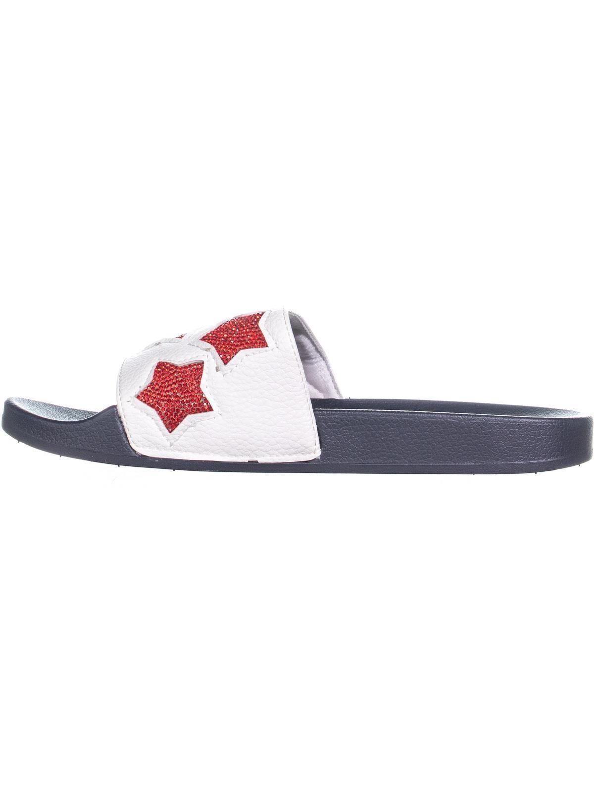 Sandálias femininas Kenneth Cole Reaction Pool Spash Stars Slide, vermelhas, tamanho 9 M