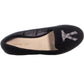 Mocassim feminino Charter Club Femmiie de tecido com bico redondo, preto, tamanho 8