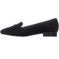 Mocassim feminino Charter Club Femmiie de tecido com bico redondo, preto, tamanho 8
