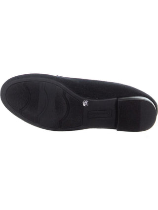 Mocassim feminino Charter Club Femmiie de tecido com bico redondo, preto, tamanho 8