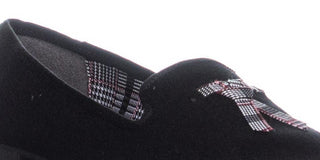 Mocassim feminino Charter Club Femmiie de tecido com bico redondo, preto, tamanho 8