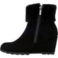 Botas femininas Alfani de couro com zíper e punho de pele sintética, pretas, tamanho 6,5 M