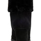 Botas femininas Alfani de couro com zíper e punho de pele sintética, pretas, tamanho 6,5 M