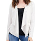 Cardigan feminino INC em pele de cordeiro, cor marfim, tamanho 2XL