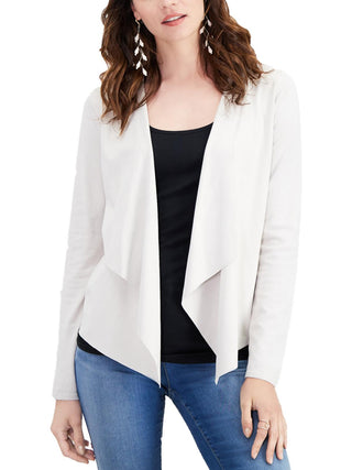 Cardigan feminino INC em pele de cordeiro, cor marfim, tamanho 2XL