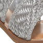 Carlos by Carlos Santana Holly Flats Microsuede Feminino Prateado Tamanho 10M