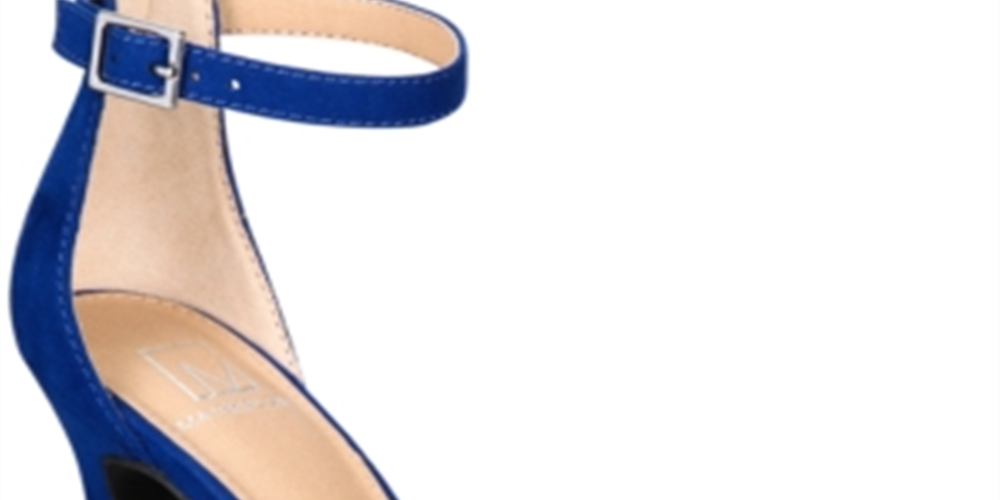Material Girl Blaire Sandálias Femininas de Duas Peças Azul Tamanho 5 M