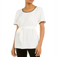 Top Alfani Feminino com Amarração na Cintura, Branco, Tamanho Pequeno