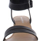 Sandálias femininas Sun + Stone Alectap com tira no tornozelo e salto preto, tamanho 7,5 M