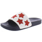 Sandálias femininas Kenneth Cole Reaction Pool Splash casuais com strass, vermelhas, multicoloridas, tamanho 10 M
