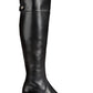 Botas femininas de couro Karmenn Tall Over the Knee da INC International Concepts, pretas, tamanho 9 M