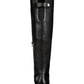 Botas femininas de couro Karmenn Tall Over the Knee da INC International Concepts, pretas, tamanho 9 M