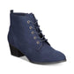 Botas femininas Charter Club com bico amendoado e salto alto, tamanho 10 M, azul