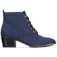 Botas femininas Charter Club com bico amendoado e salto alto, tamanho 10 M, azul