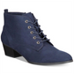 Botas femininas Charter Club com bico amendoado e salto alto, tamanho 10 M, azul