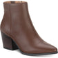 Botas femininas American Rag Eryn Leather com salto bloco, marrom, tamanho 9,5M