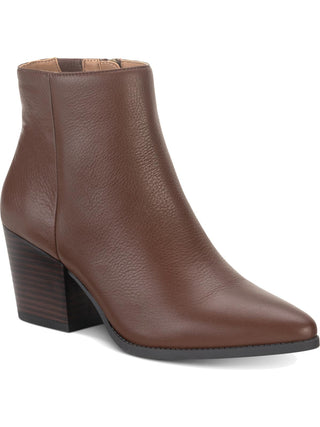 Botas femininas American Rag Eryn Leather com salto bloco, marrom, tamanho 9,5M