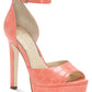 Sandálias plataforma femininas Jessica Simpson Beeya de duas peças, sapatos femininos, rosa, tamanho 8,5 M