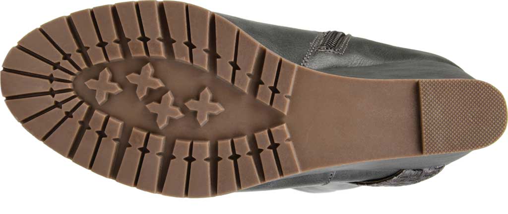 Botas femininas Journee Collection Comfort antiderrapantes Garin Almond Toe Wedge com zíper e bico fino, cinza, tamanho 9X-WC