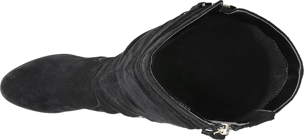 Botas de cano largo Dr. Scholl's Devote Riding de camurça sintética para mulheres, pretas, tamanho 9M