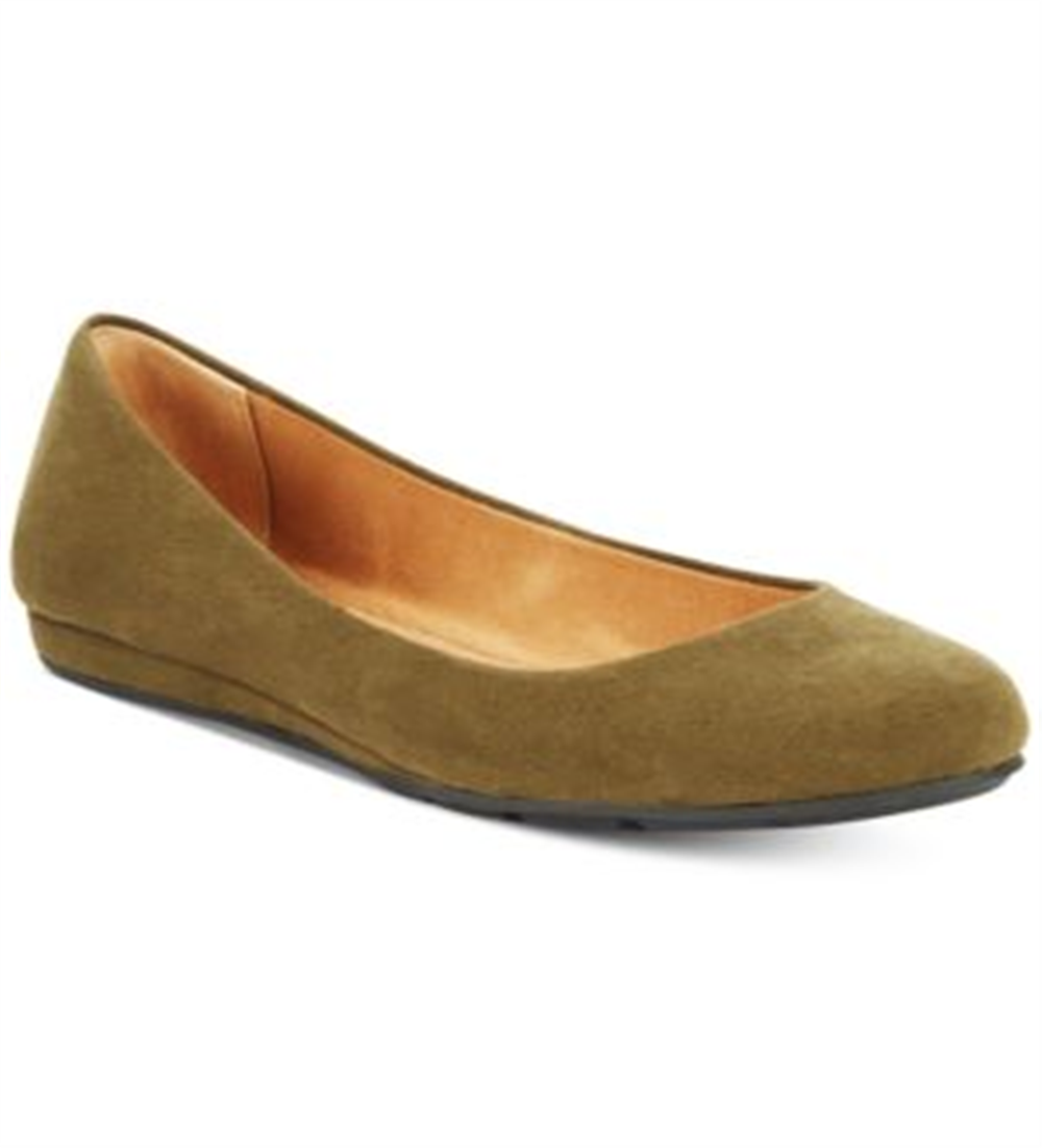 American Rag Ellie Padded Insole Flats Biqueira Redonda Feminina Verde Tamanho 8,5 W