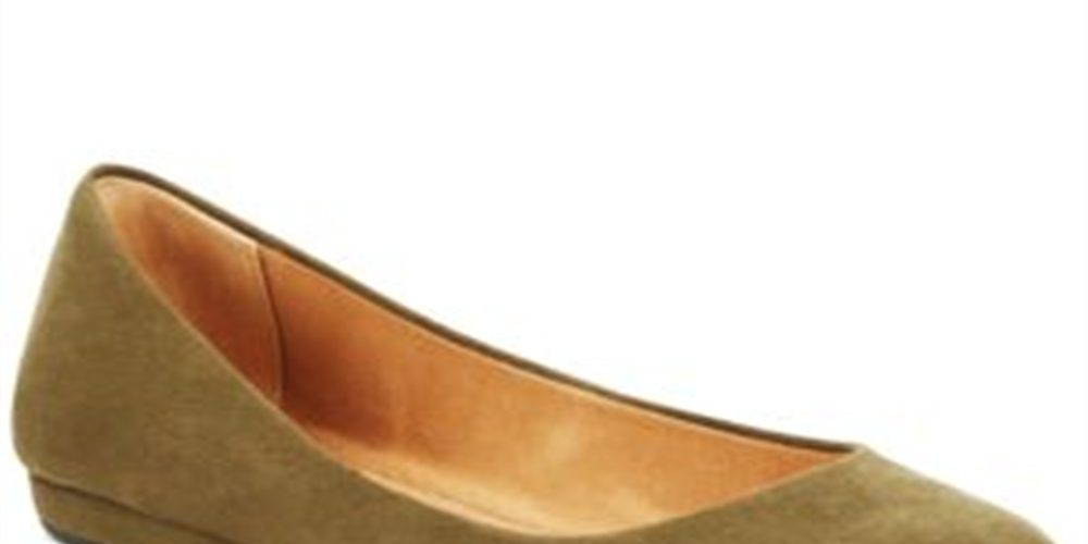 American Rag Ellie Padded Insole Flats Biqueira Redonda Feminina Verde Tamanho 8,5 W