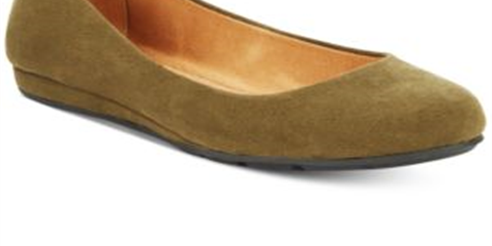 American Rag Ellie Padded Insole Flats Biqueira Redonda Feminina Verde Tamanho 8,5 W