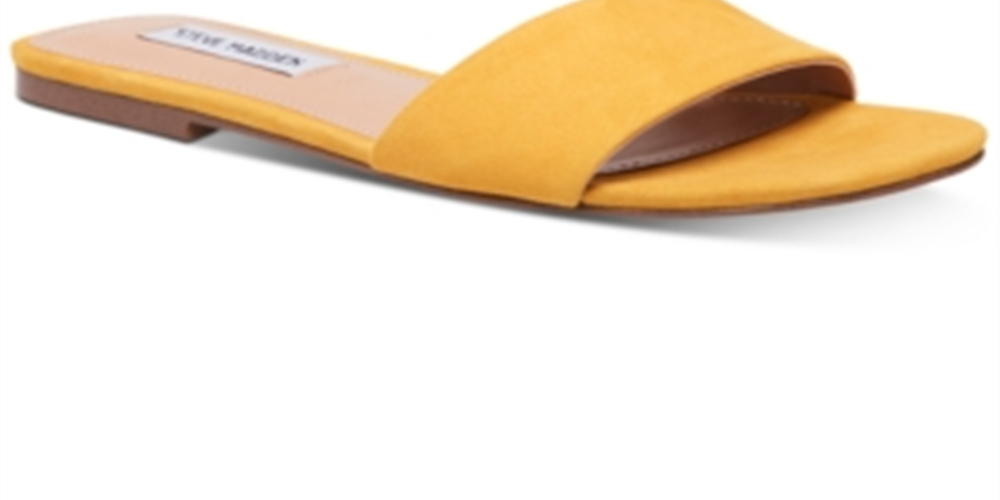 Sandália feminina Steve Madden BEV camurça mostarda tamanho 8