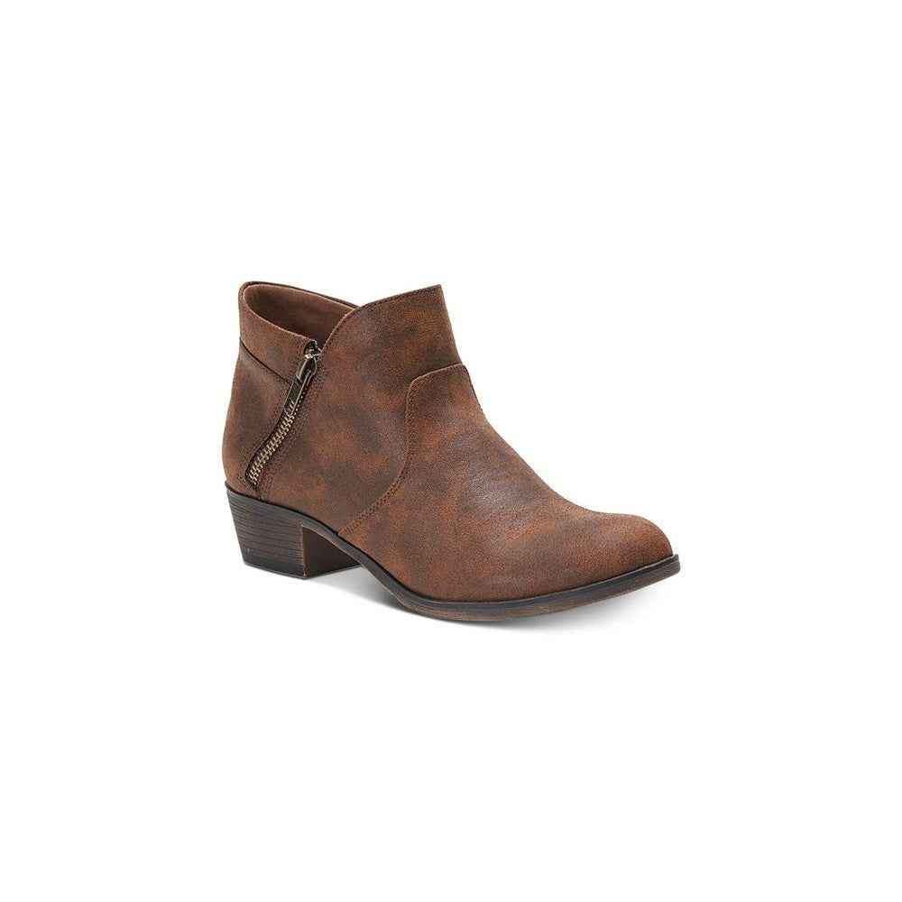 Botas femininas American Rag Abby Almond Toe na altura do tornozelo, marrom, tamanho 5 M