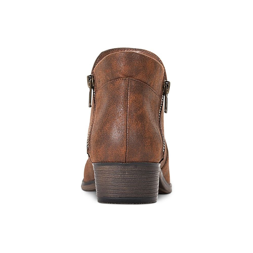 Botas femininas American Rag Abby Almond Toe na altura do tornozelo, marrom, tamanho 5 M