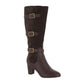 Botas femininas Bella Vita Talina II de salto alto largo e salto bloco, tamanho 9,5, marrom, W