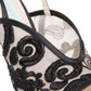 Sandália feminina Steve Madden Lula bordada com tiras cruzadas, tamanho 8 M, cor marfim